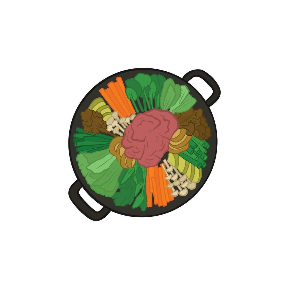 Korean Traditional Dish Illustration Vector