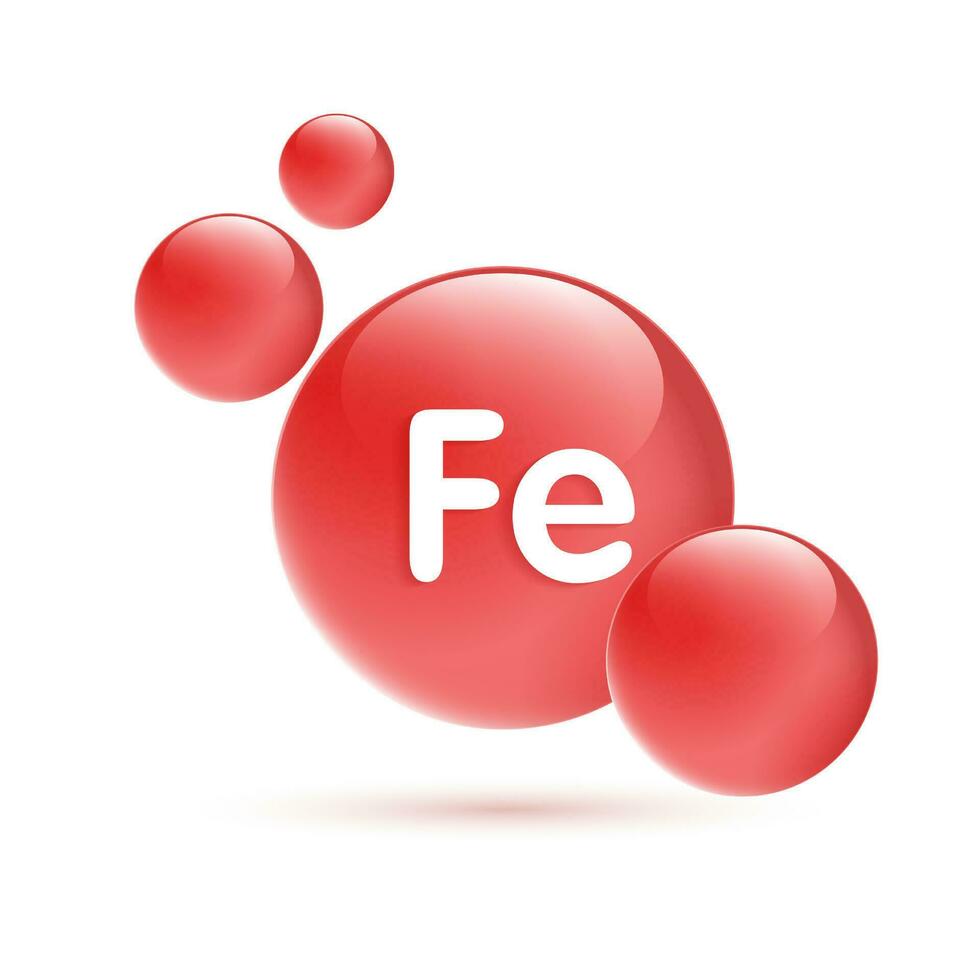 Drop water vitamin Fe blue and structure. vitamin solution complex with chemical formula from nature. beauty treatment nutrition skin care design. medical and scientific concepts for cosmetic. vector. vector