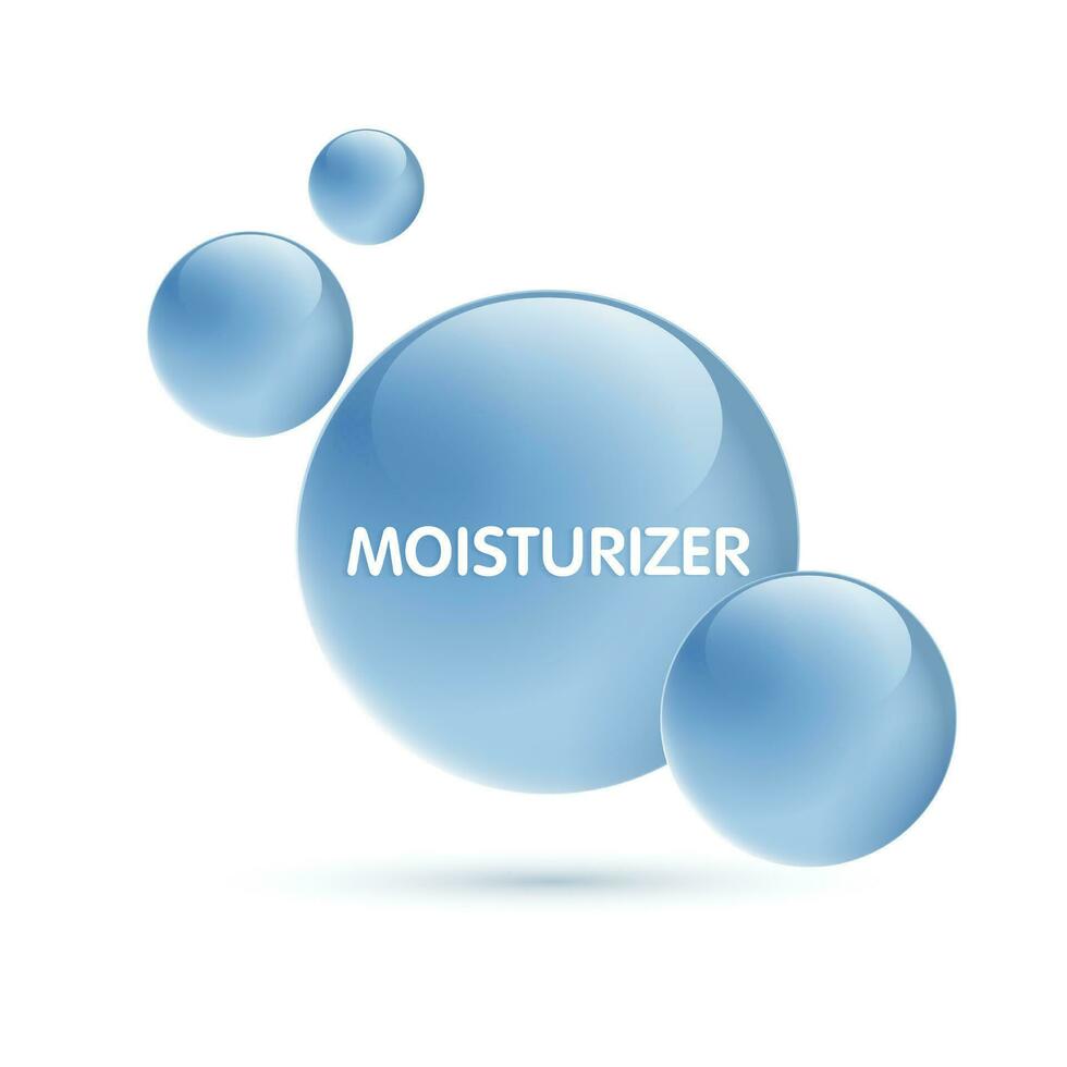 Drop water moisturizer blue and structure. vitamin solution complex with chemical formula from nature. beauty treatment nutrition skin care design. medical and scientific for cosmetic. vector. vector