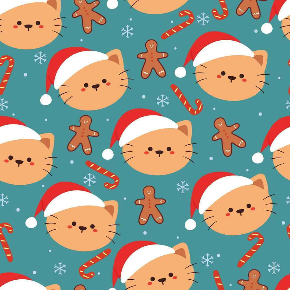 seamless pattern cartoon christmas element. cute christmas wallpaper for gift wrap paper, background vector