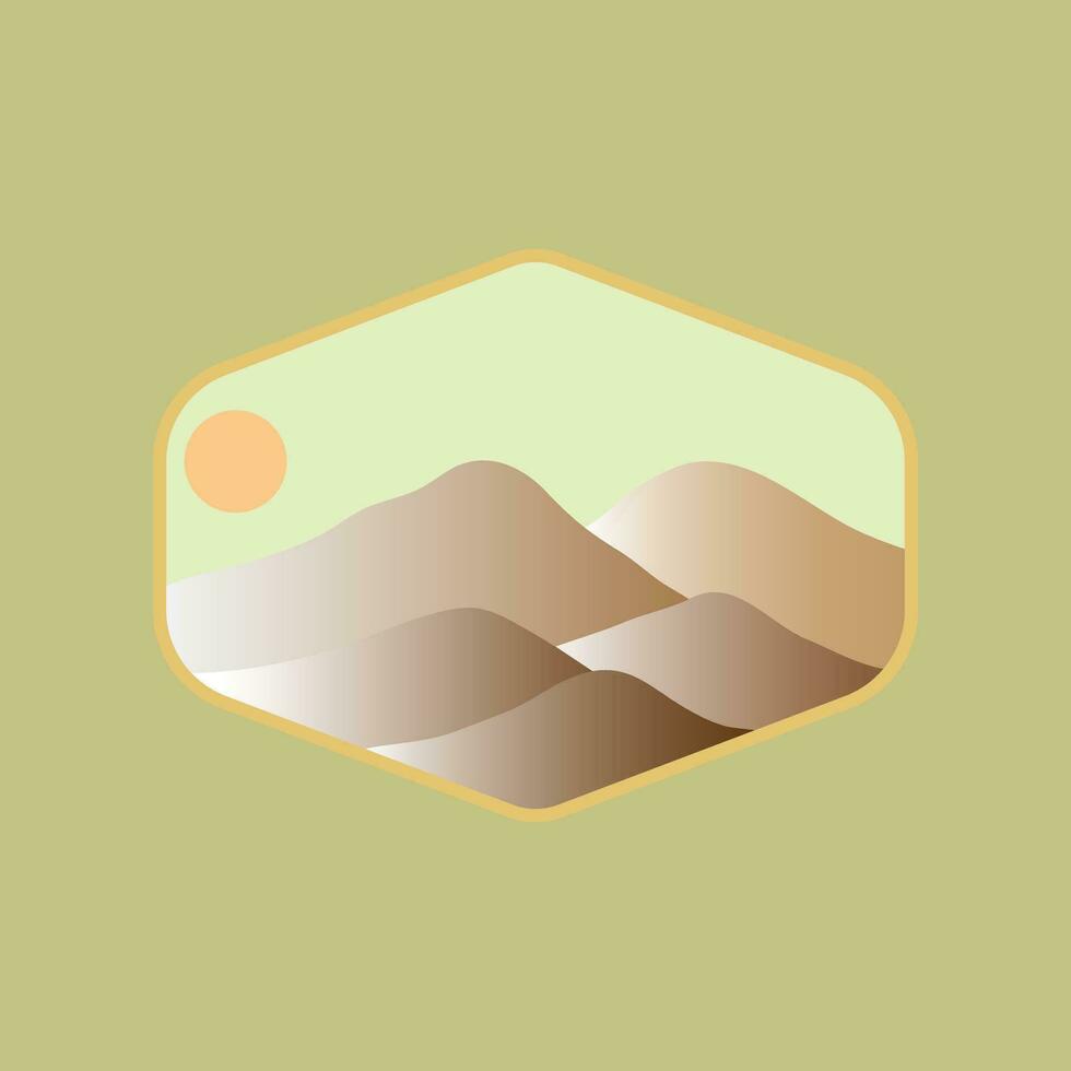 Desert vector illustration logo design