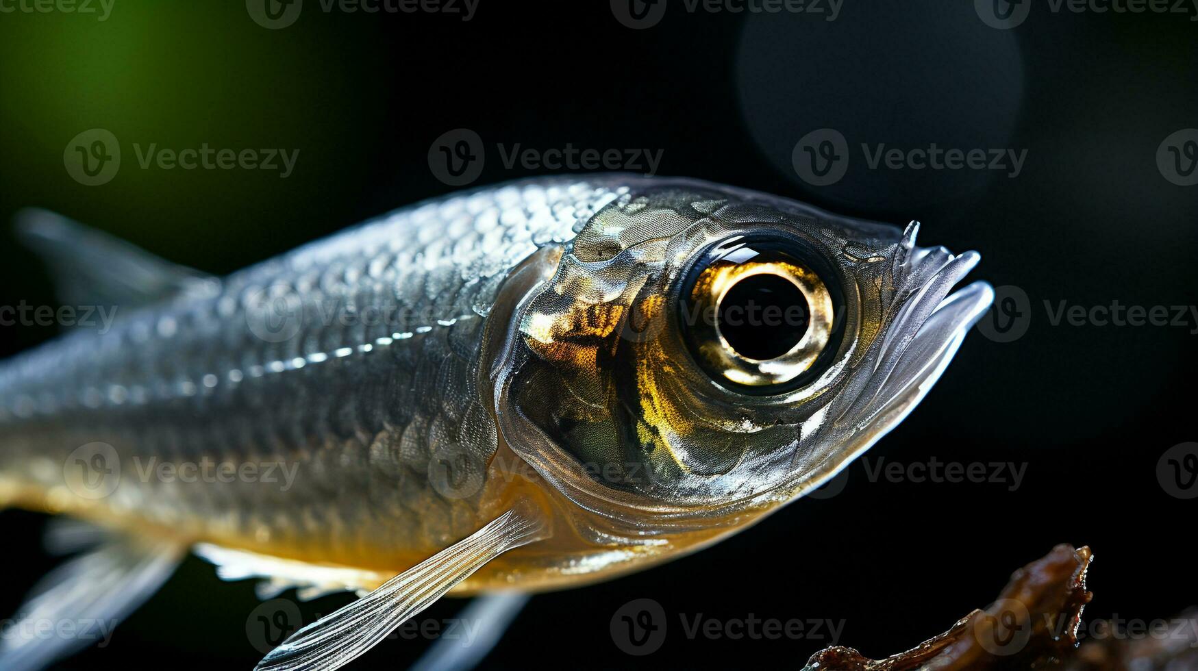 Close-up photo of a X-ray Tetra looking any direction. Generative AI