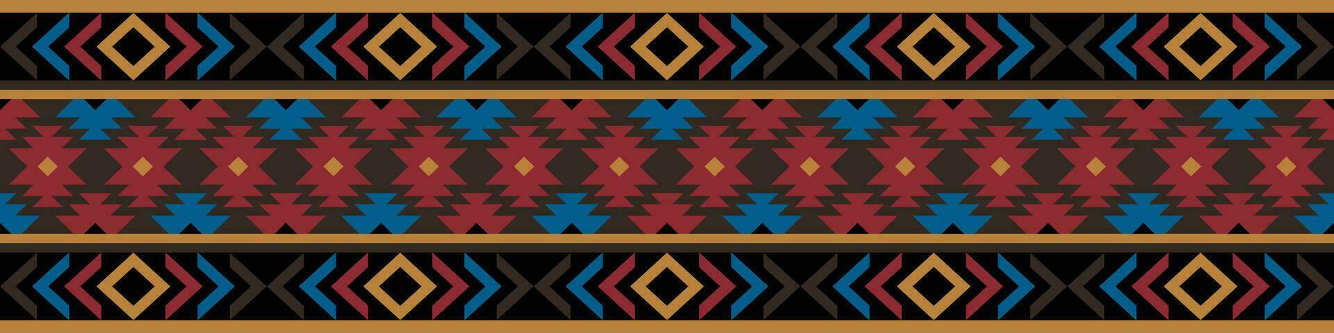 Colorful geometric ethnic pattern. Oriental, western, aztec, tribal traditional. seamless pattern. fabric, tile, background, carpet, wallpaper, clothing, sarong,wrapping, Batik, fabric,Vector pattern. vector