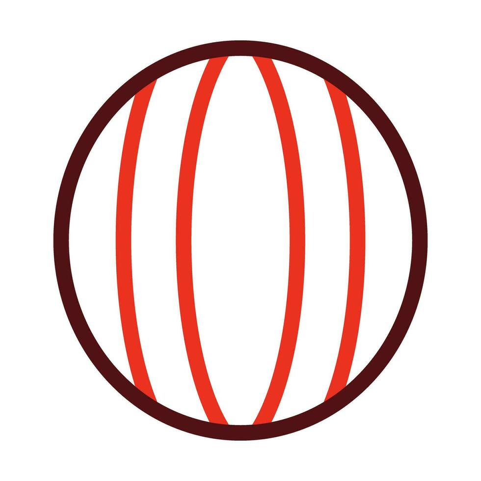 Watermelon Vector Thick Line Two Color Icons For Personal And Commercial Use.