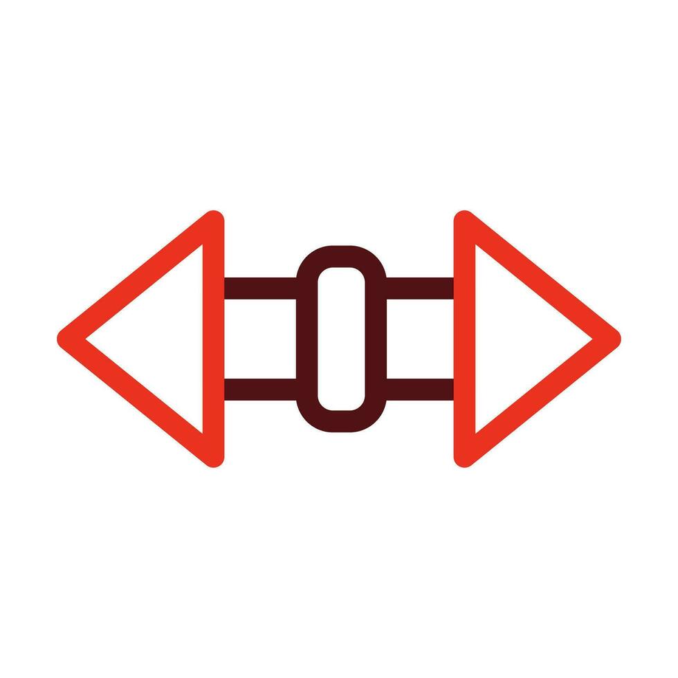 Left Right Vector Thick Line Two Color Icons For Personal And Commercial Use.