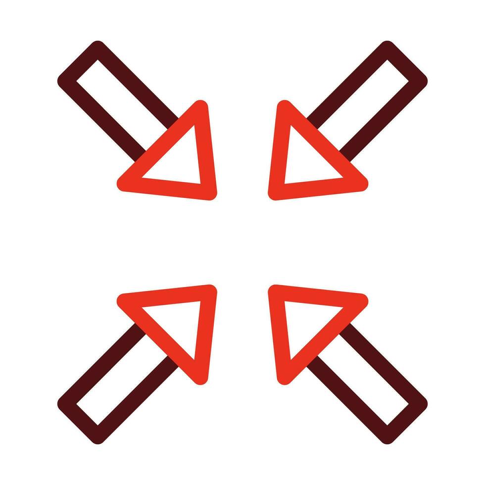 Minimize Vector Thick Line Two Color Icons For Personal And Commercial Use.