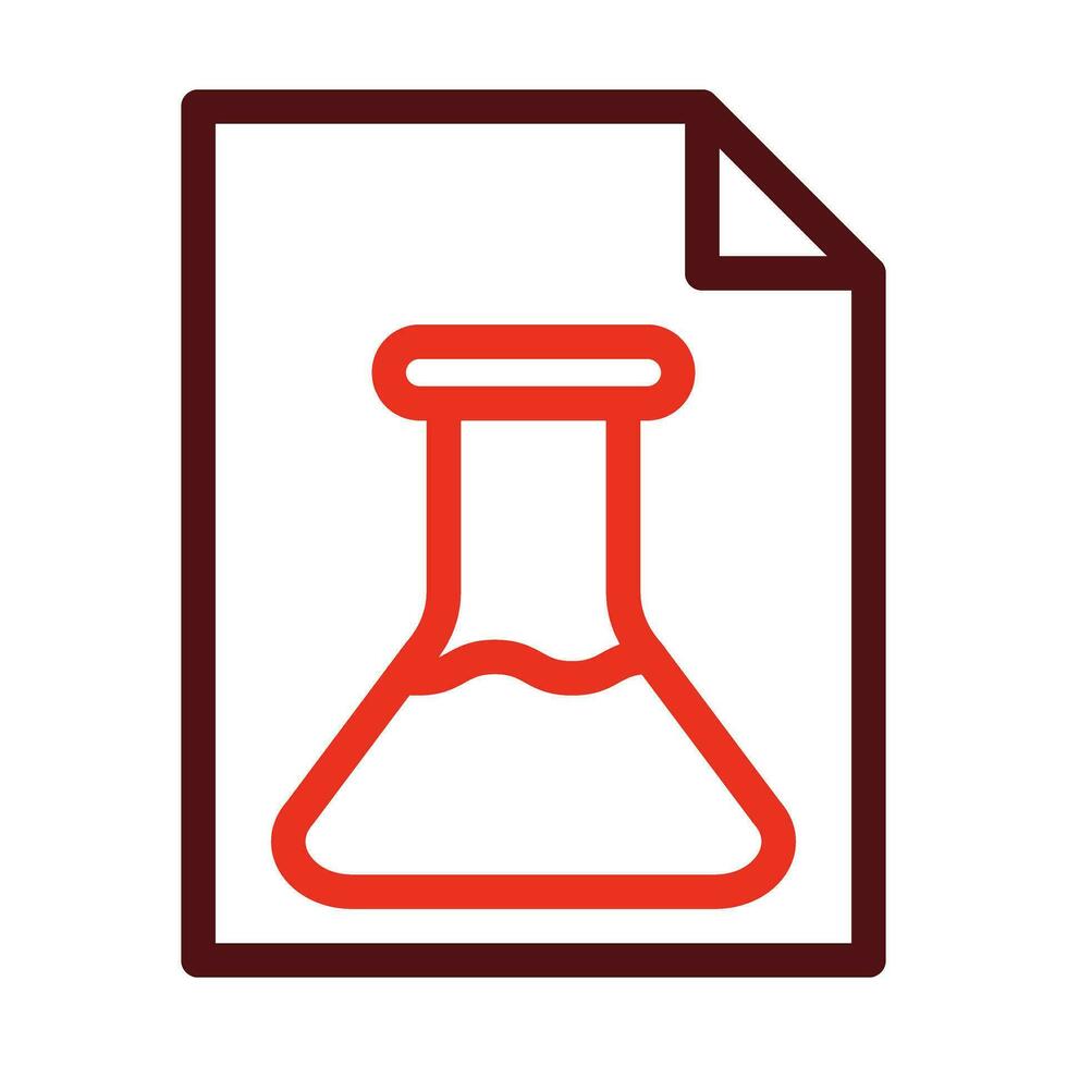 Science Report Vector Thick Line Two Color Icons For Personal And Commercial Use.
