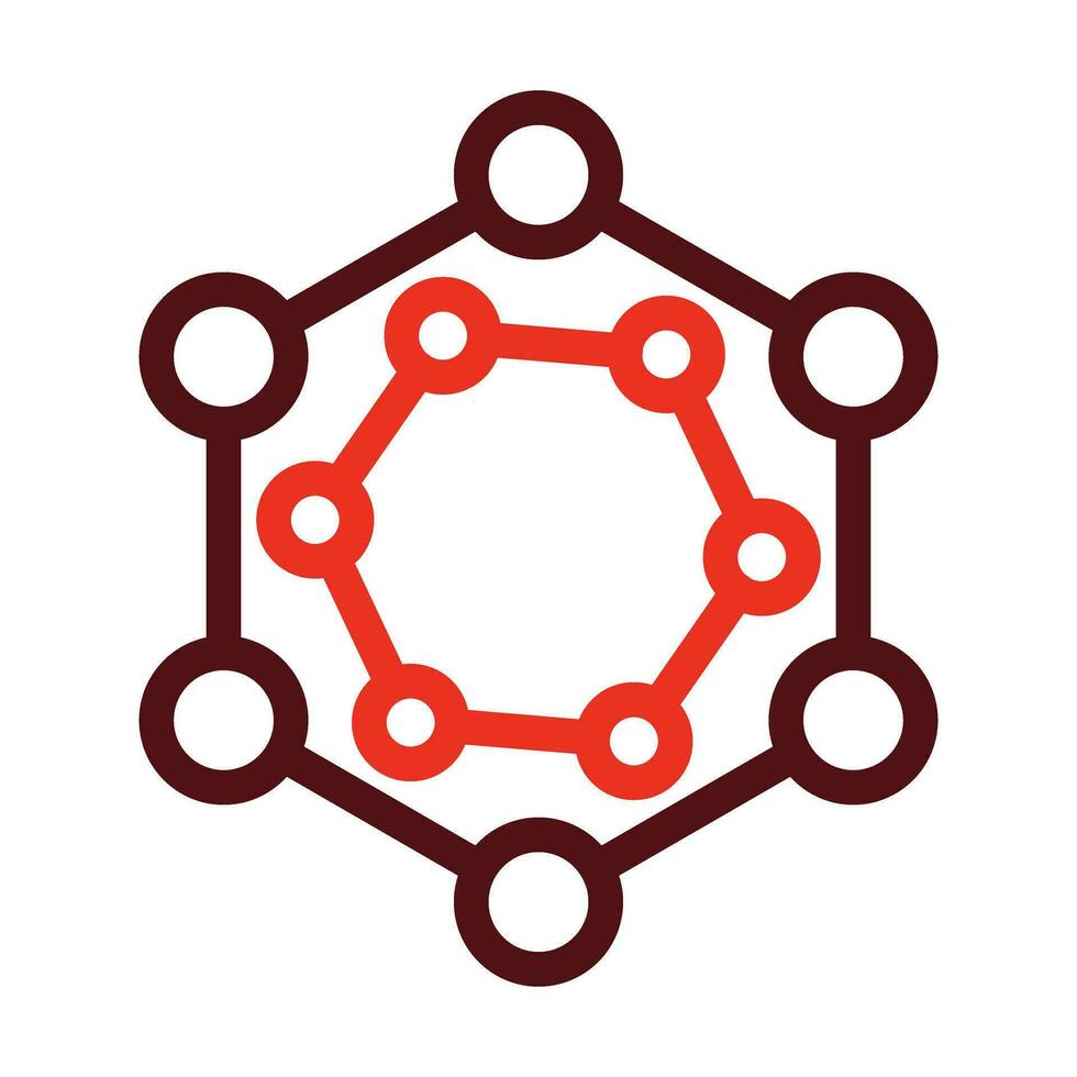 Hormone Vector Thick Line Two Color Icons For Personal And Commercial Use.