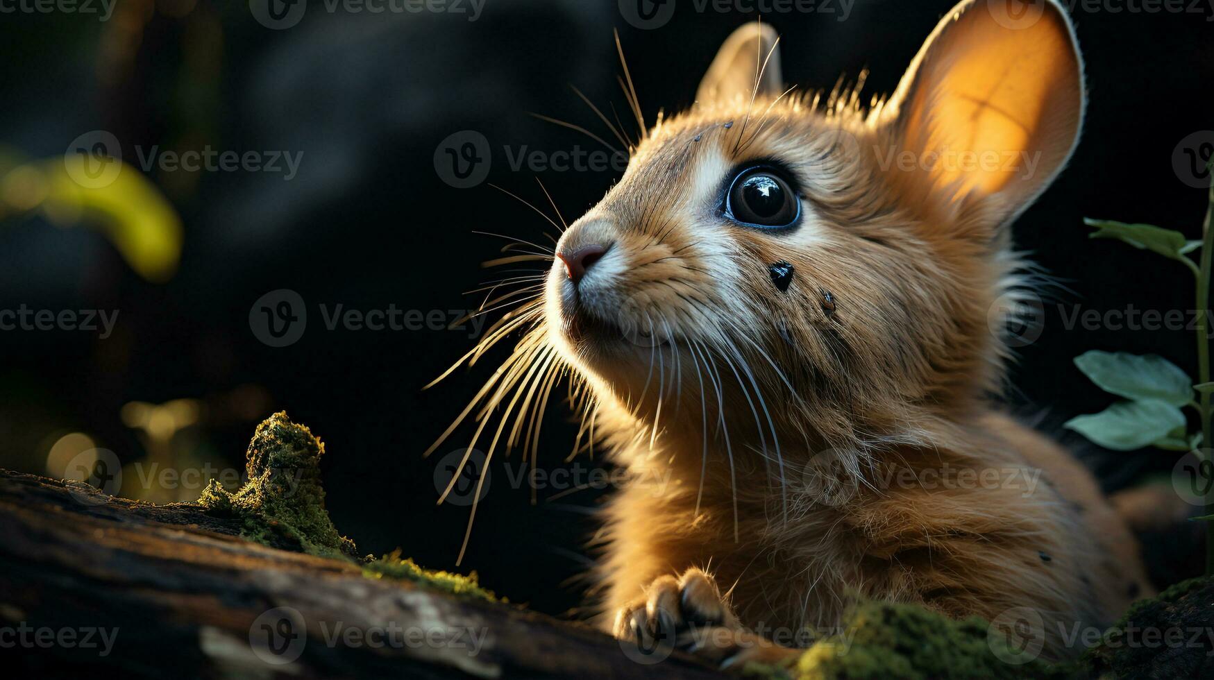 Close-up photo of a Rabbit looking any direction. Generative AI