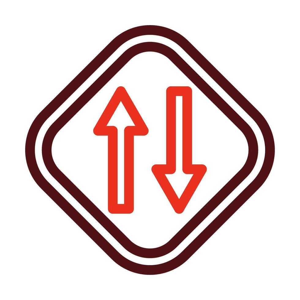 Two Way Vector Thick Line Two Color Icons For Personal And Commercial Use.