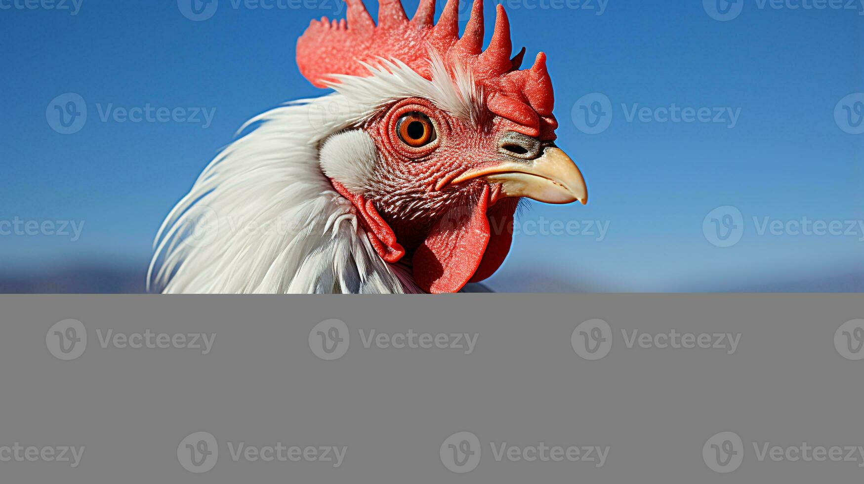 Close-up photo of a Poultry looking any direction. Generative AI