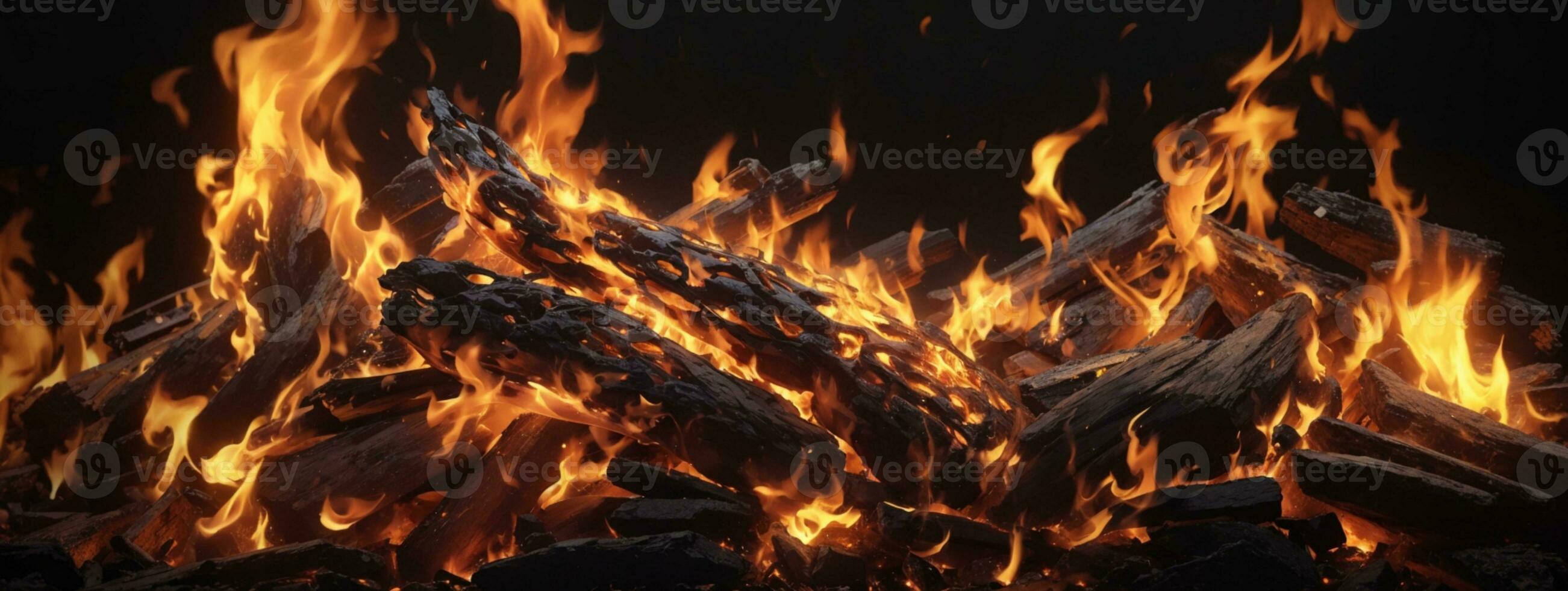 Beautiful stylish fire flames. AI generated photo