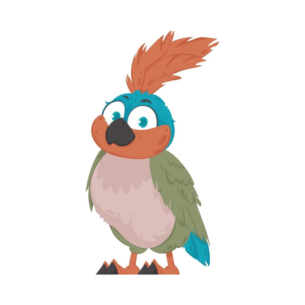 A beautiful bird with bright and cheerful colors Illustration vector