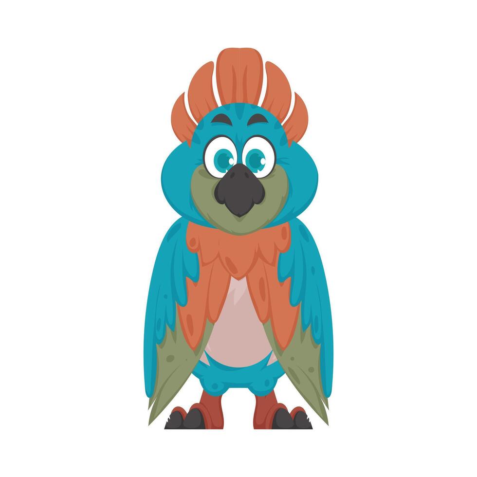 A pretty bird with vivid and happy colors Illustration vector