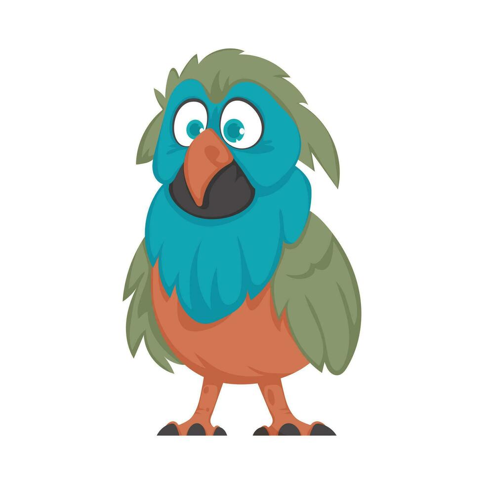 A lovely bird with bright and cheerful colors Vector Illustration