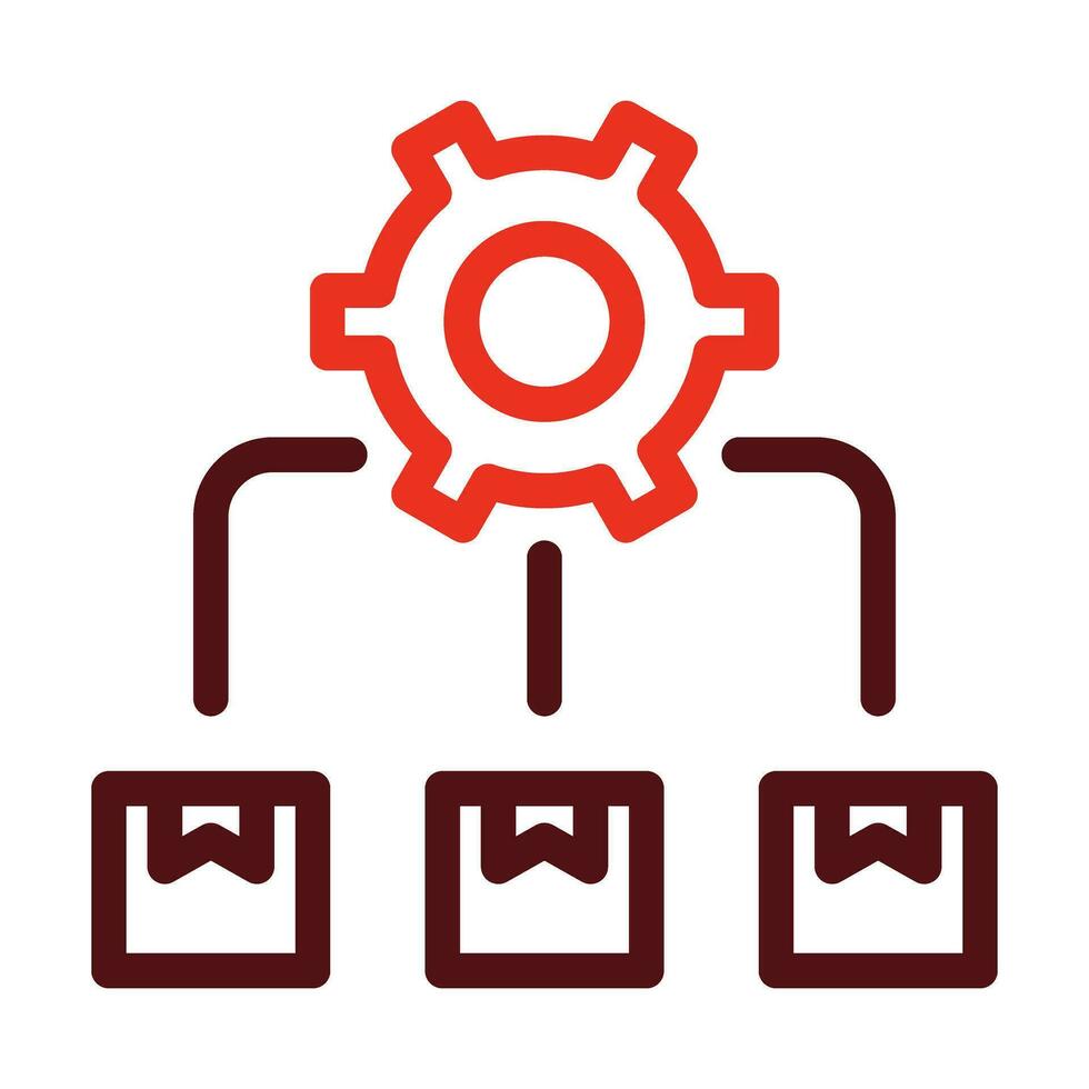Workflow Vector Thick Line Two Color Icons For Personal And Commercial Use.