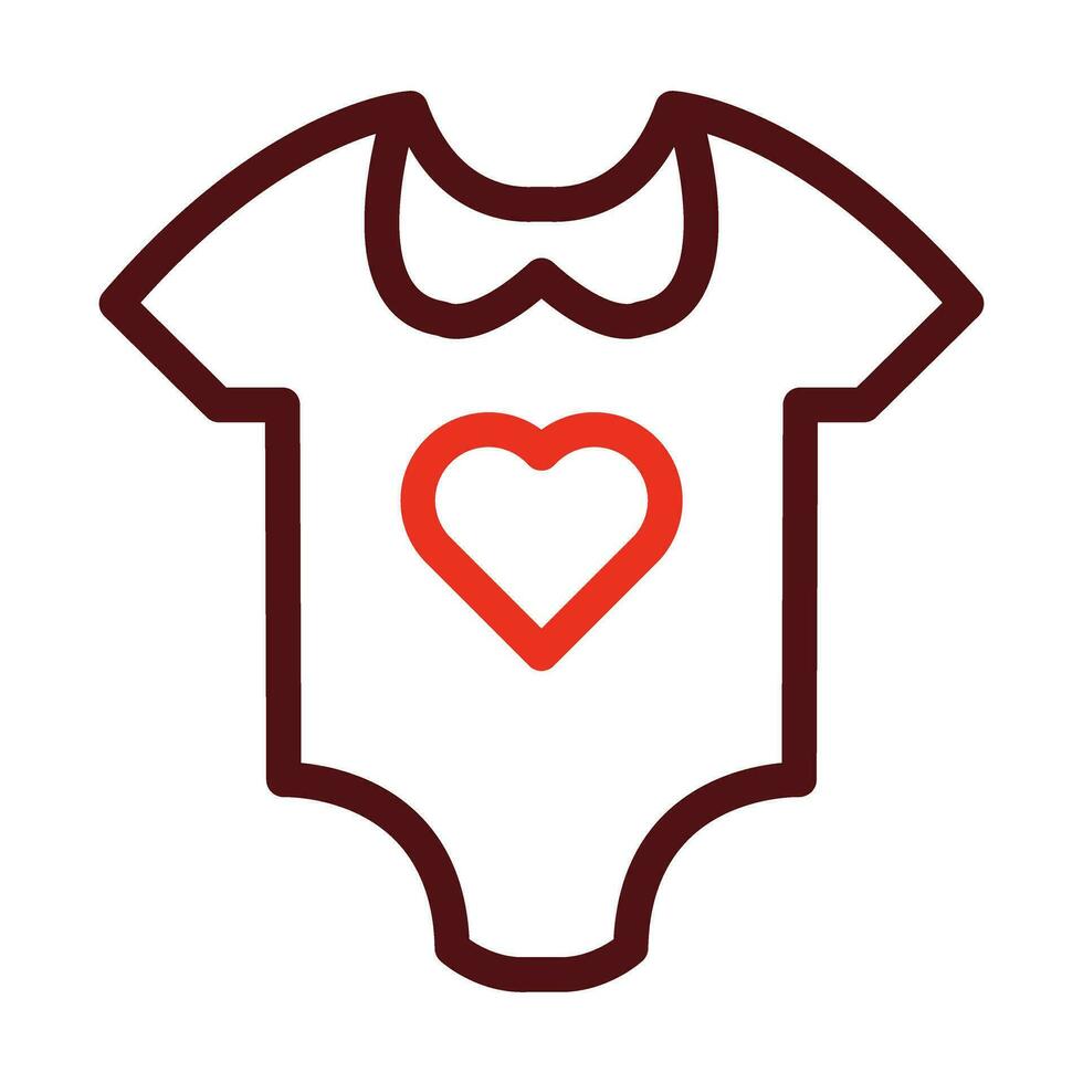 Baby Clothes Vector Thick Line Two Color Icons For Personal And Commercial Use.