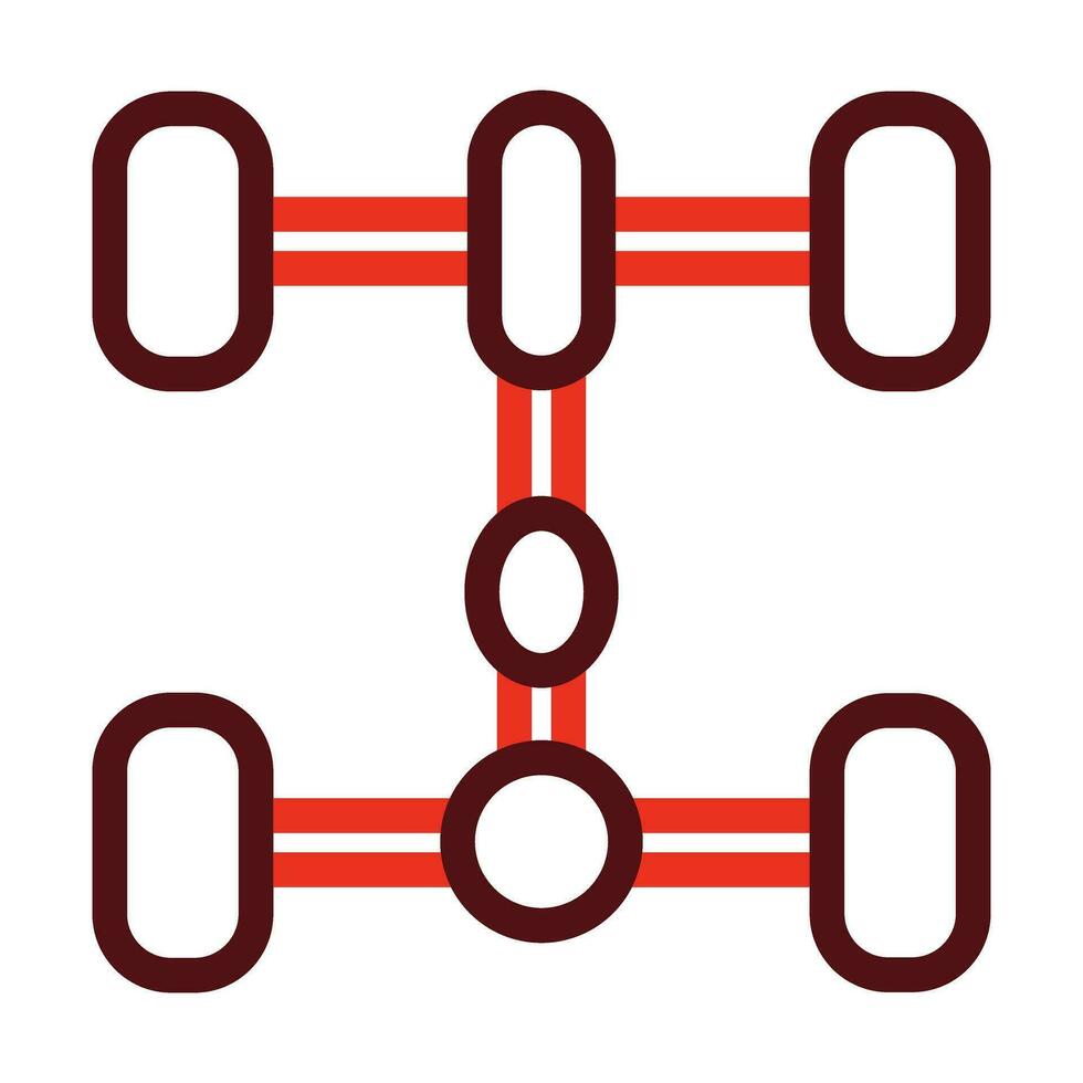 Chassis Vector Thick Line Two Color Icons For Personal And Commercial Use.