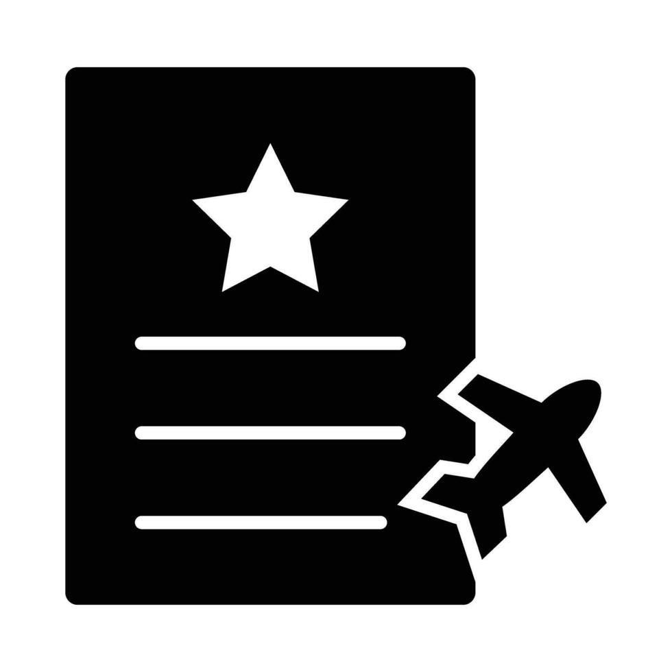 Itinerary Vector Glyph Icon For Personal And Commercial Use.