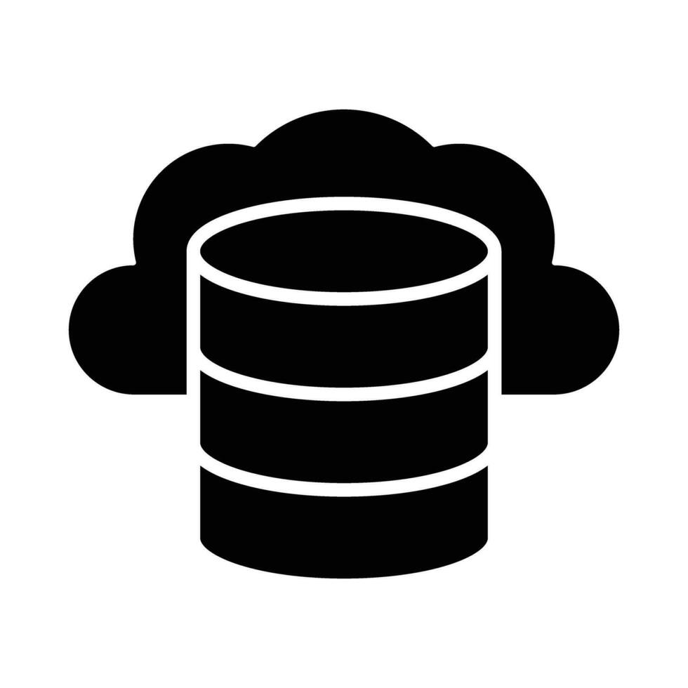 Cloud Data Vector Glyph Icon For Personal And Commercial Use.