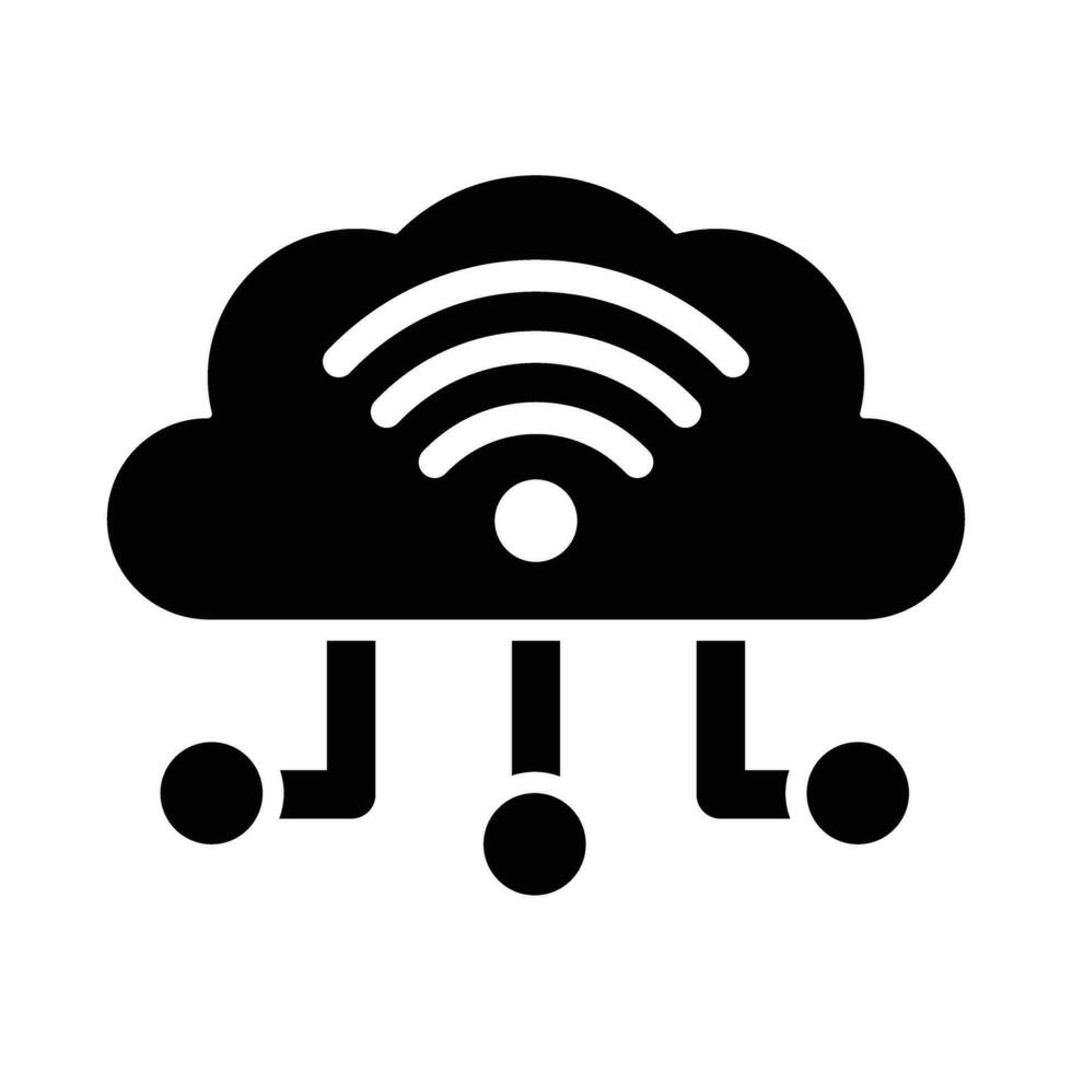 nube Servicio vector glifo icono para personal y comercial usar.