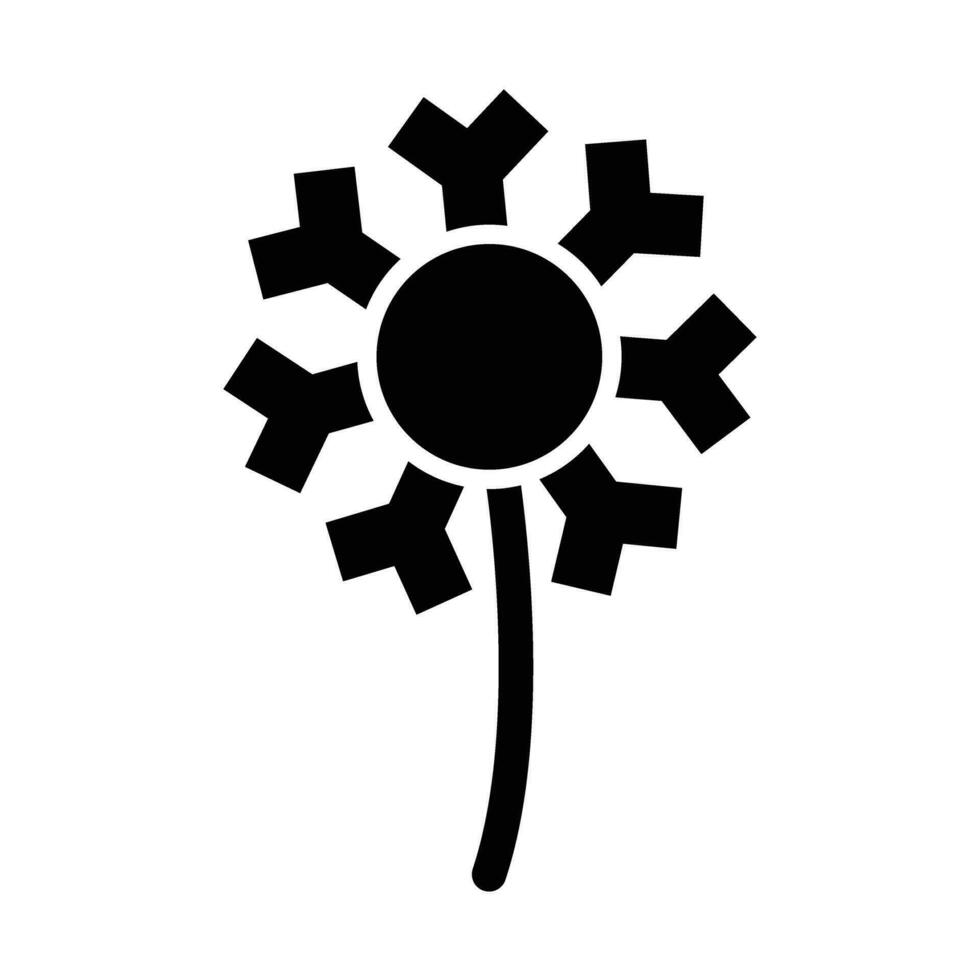 Dandelion Vector Glyph Icon For Personal And Commercial Use.