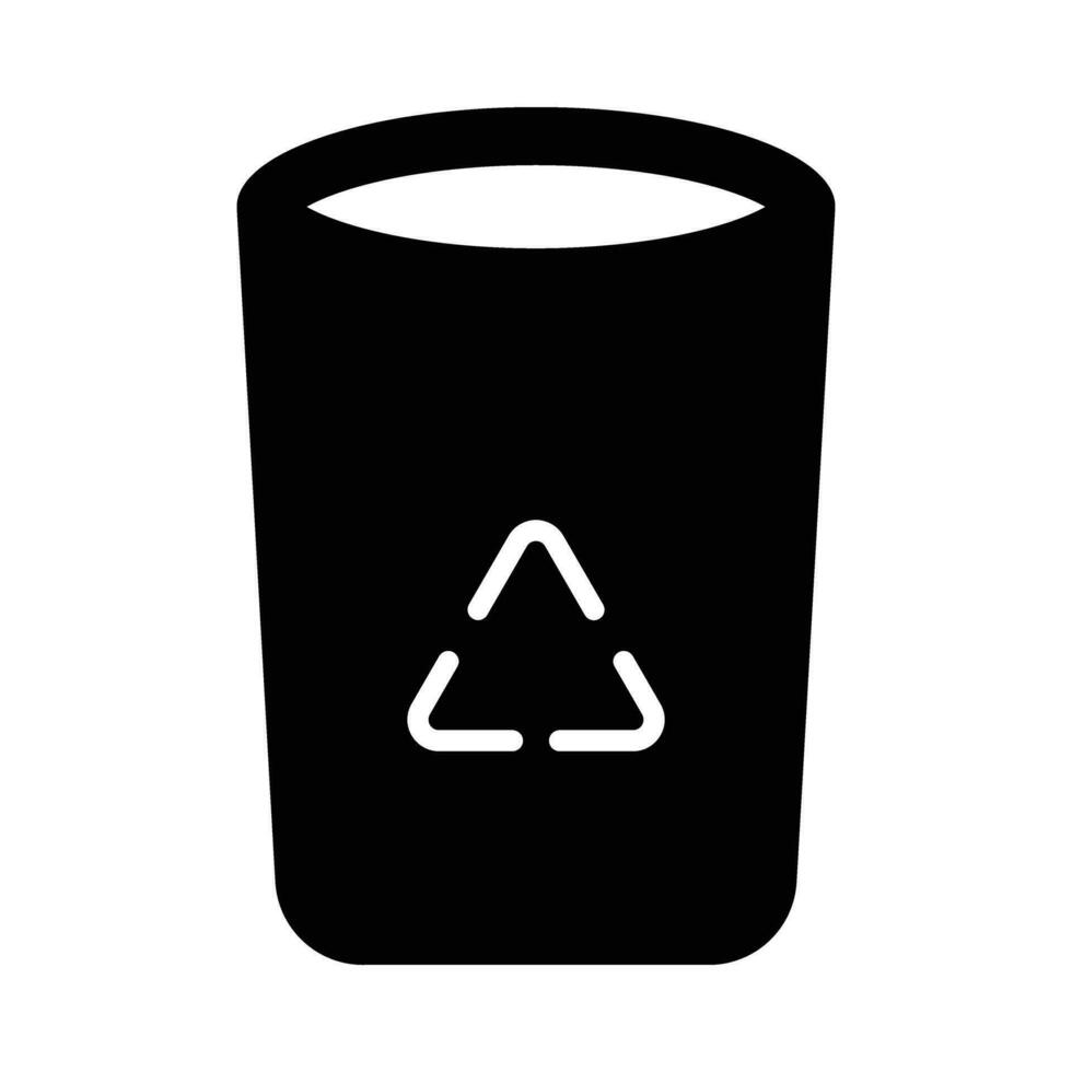 Recycling Bin Vector Glyph Icon For Personal And Commercial Use.