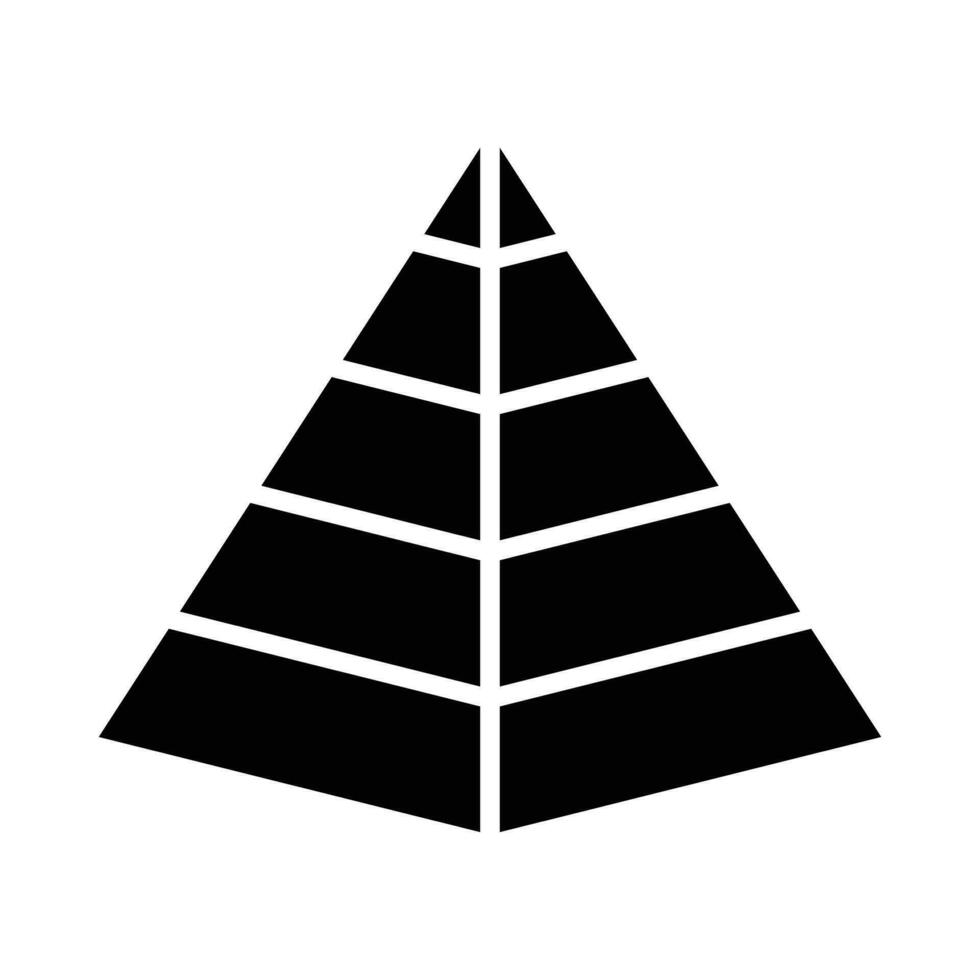 pirámide vector glifo icono para personal y comercial usar.