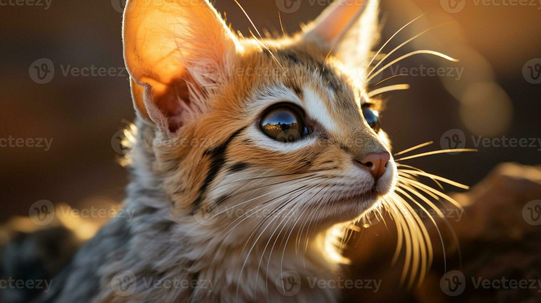 Close-up photo of a Desert Jerboa looking any direction in the Desert. Generative AI