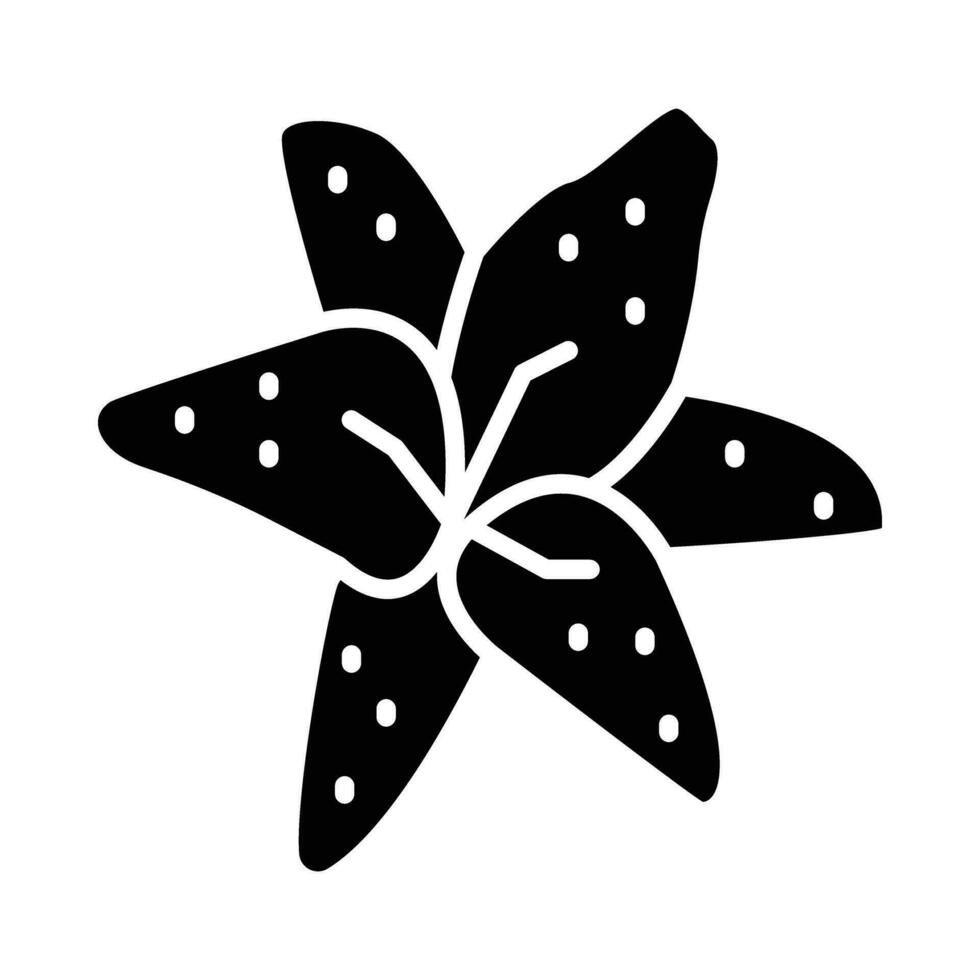 Tiger Lily Vector Glyph Icon For Personal And Commercial Use.