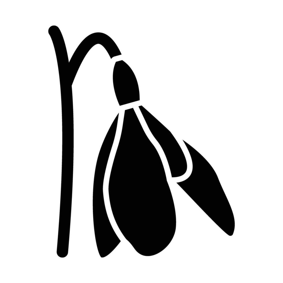 Snowdrop Vector Glyph Icon For Personal And Commercial Use.