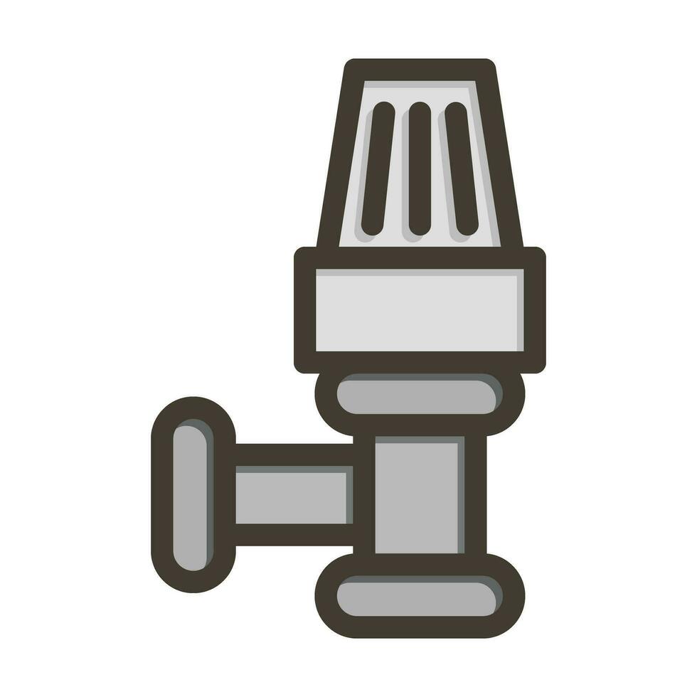 Thermostatic Head Vector Thick Line Filled Colors Icon For Personal And Commercial Use.