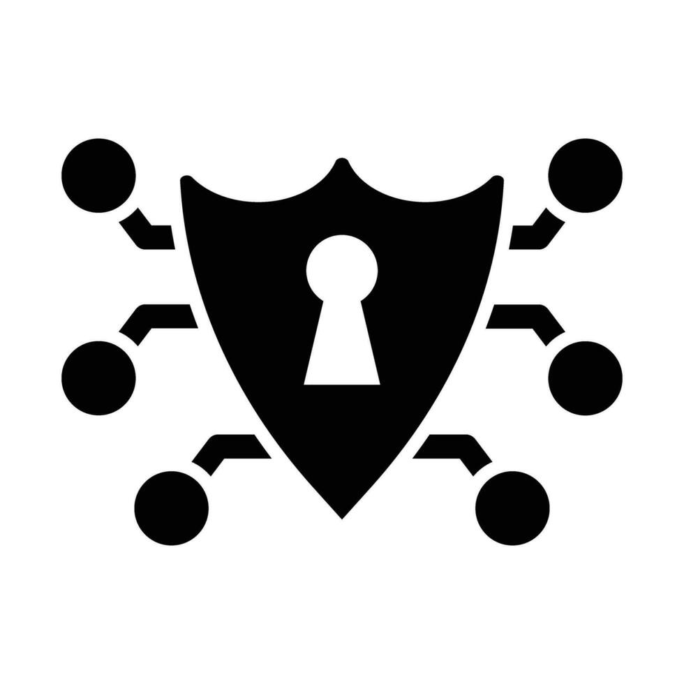 ciber seguridad vector glifo icono para personal y comercial usar.