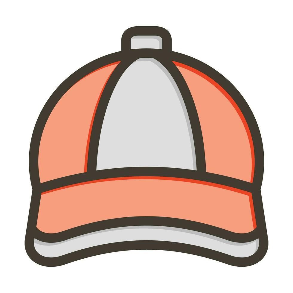 Cap Vector Thick Line Filled Colors Icon For Personal And Commercial Use.