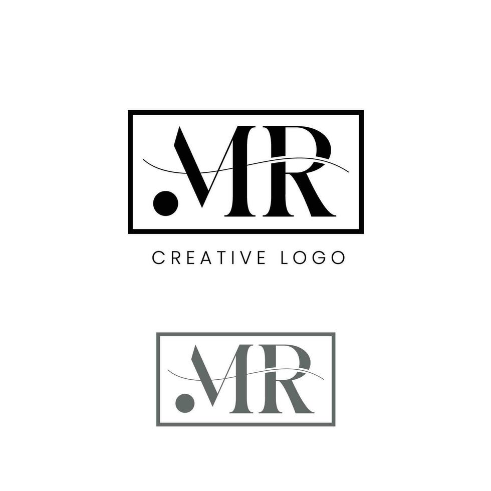 MR initial  letter logo design vector