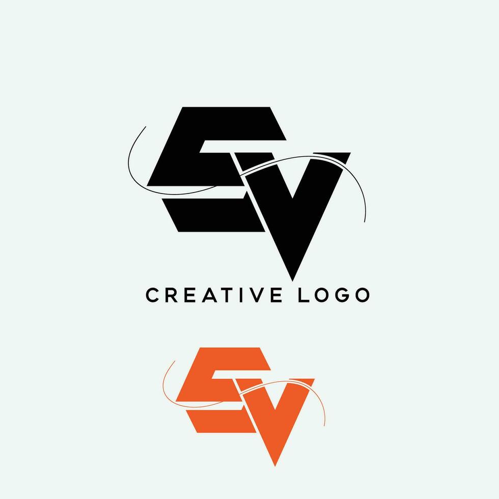 SV initial  letter logo vector