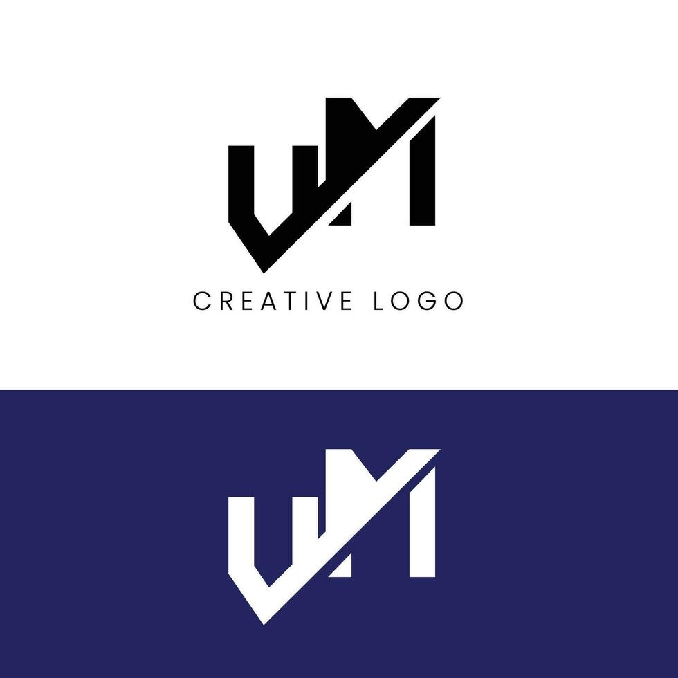 vm inicial letra logo vector