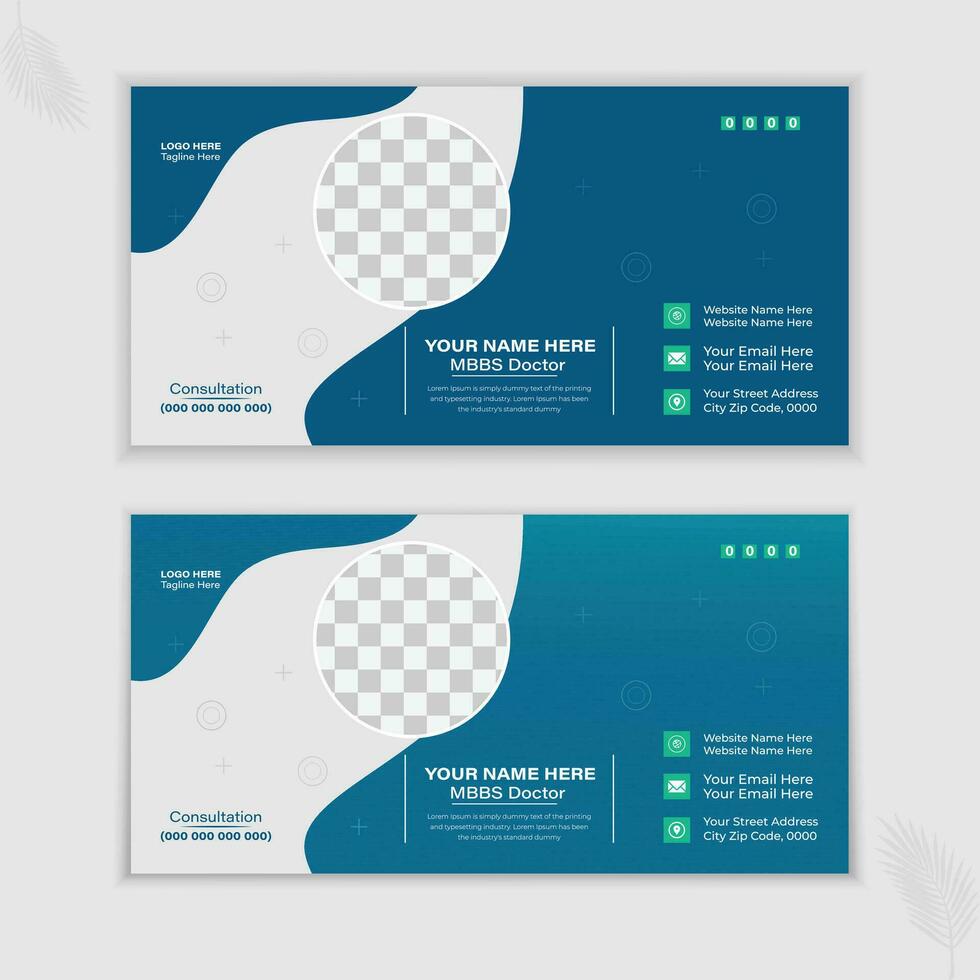 Medical Email Signature or Vector Design template and The Best Healthcare Services