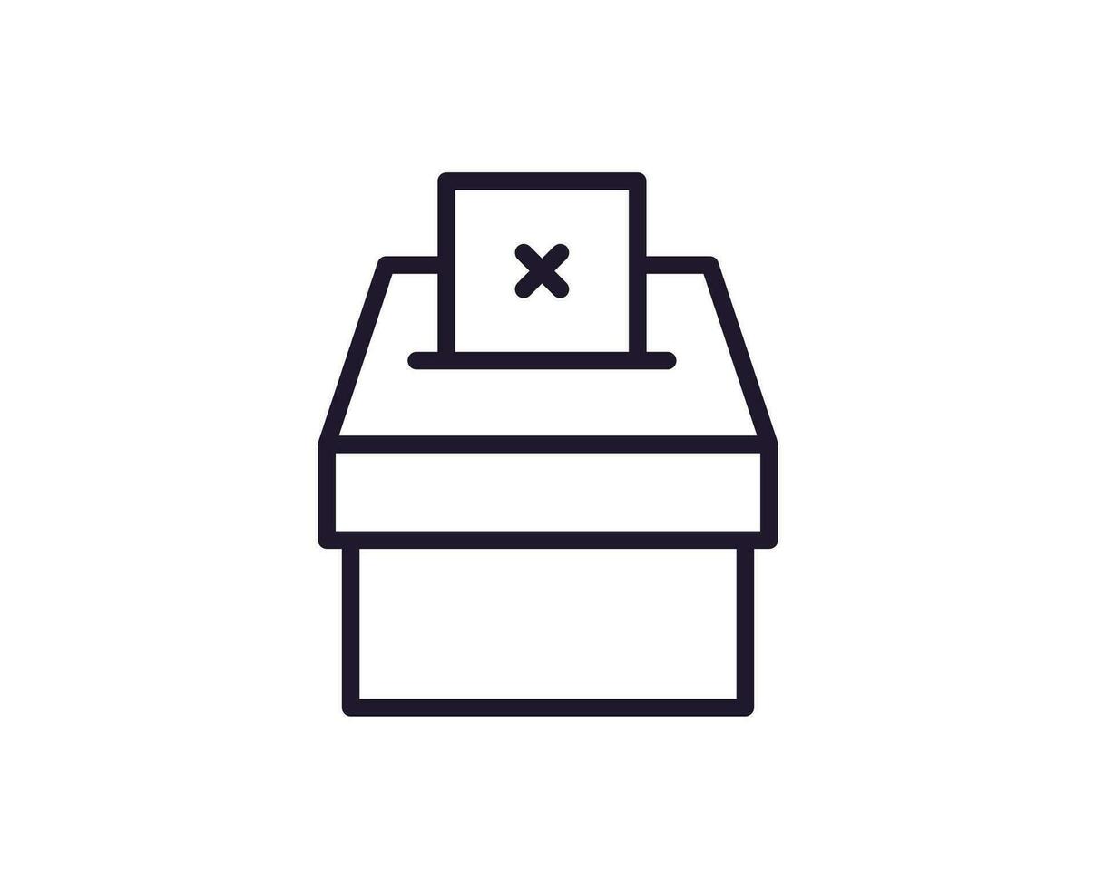 Single line icon of election on isolated white background. High quality editable stroke for mobile apps, web design, websites, online shops etc. vector