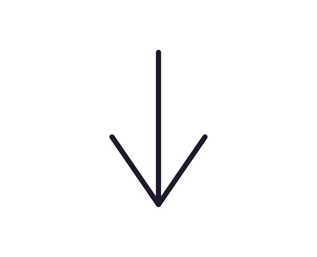 Arrow line icon on white background vector