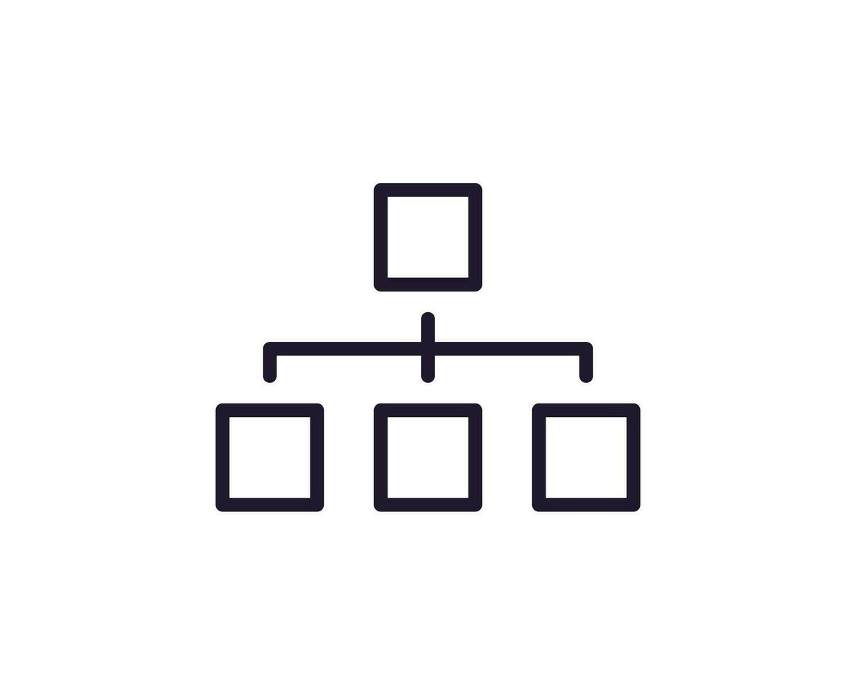 Hierarchy concept. Single premium editable stroke pictogram perfect for logos, mobile apps, online shops and web sites. Vector symbol isolated on white background.