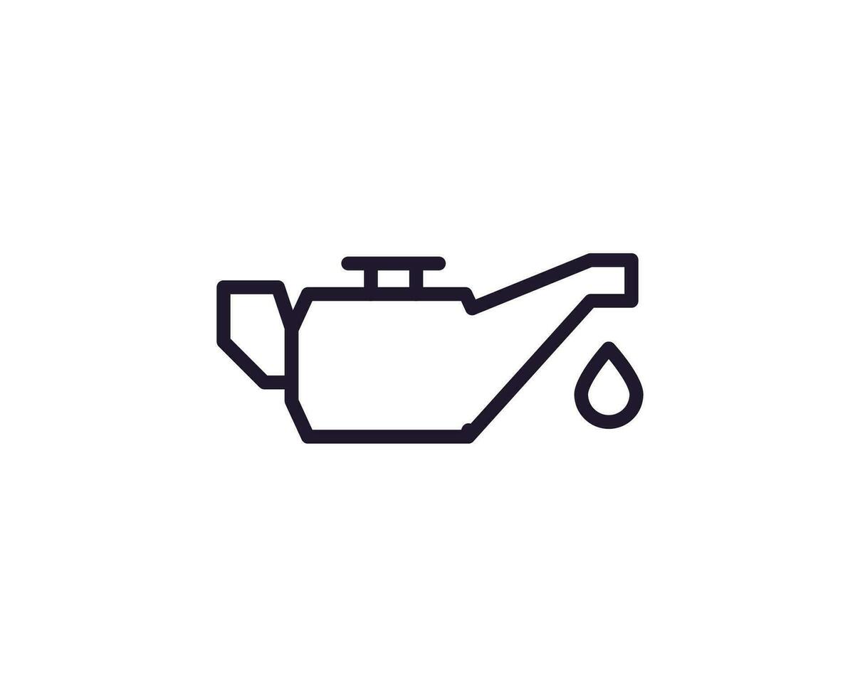 Car oil concept. Modern outline high quality illustration for banners, flyers and web sites. Editable stroke in trendy flat style. Line icon of oil vector