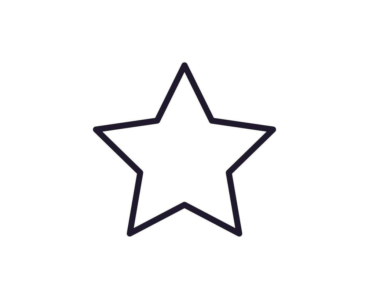 Single line icon of star on isolated white background. High quality editable stroke for mobile apps, web design, websites, online shops etc. vector