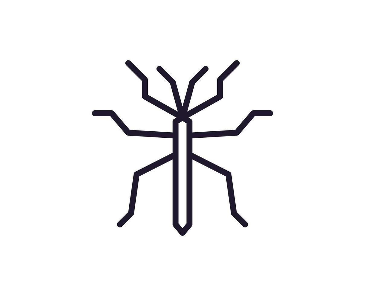Bug concept. Single premium editable stroke pictogram perfect for logos, mobile apps, online shops and web sites. Vector symbol isolated on white background.