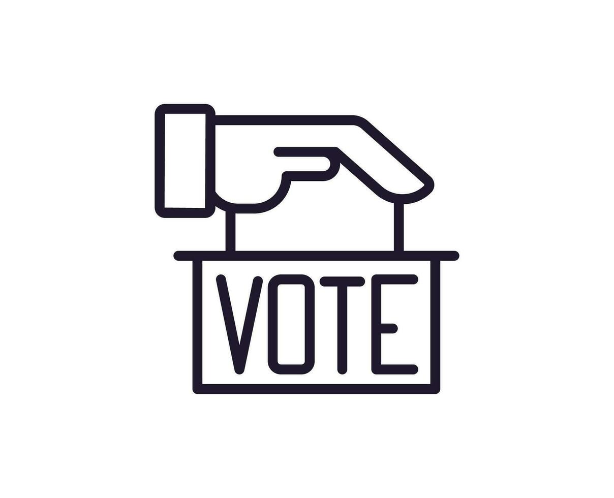 Single line icon of election on isolated white background. High quality editable stroke for mobile apps, web design, websites, online shops etc. vector