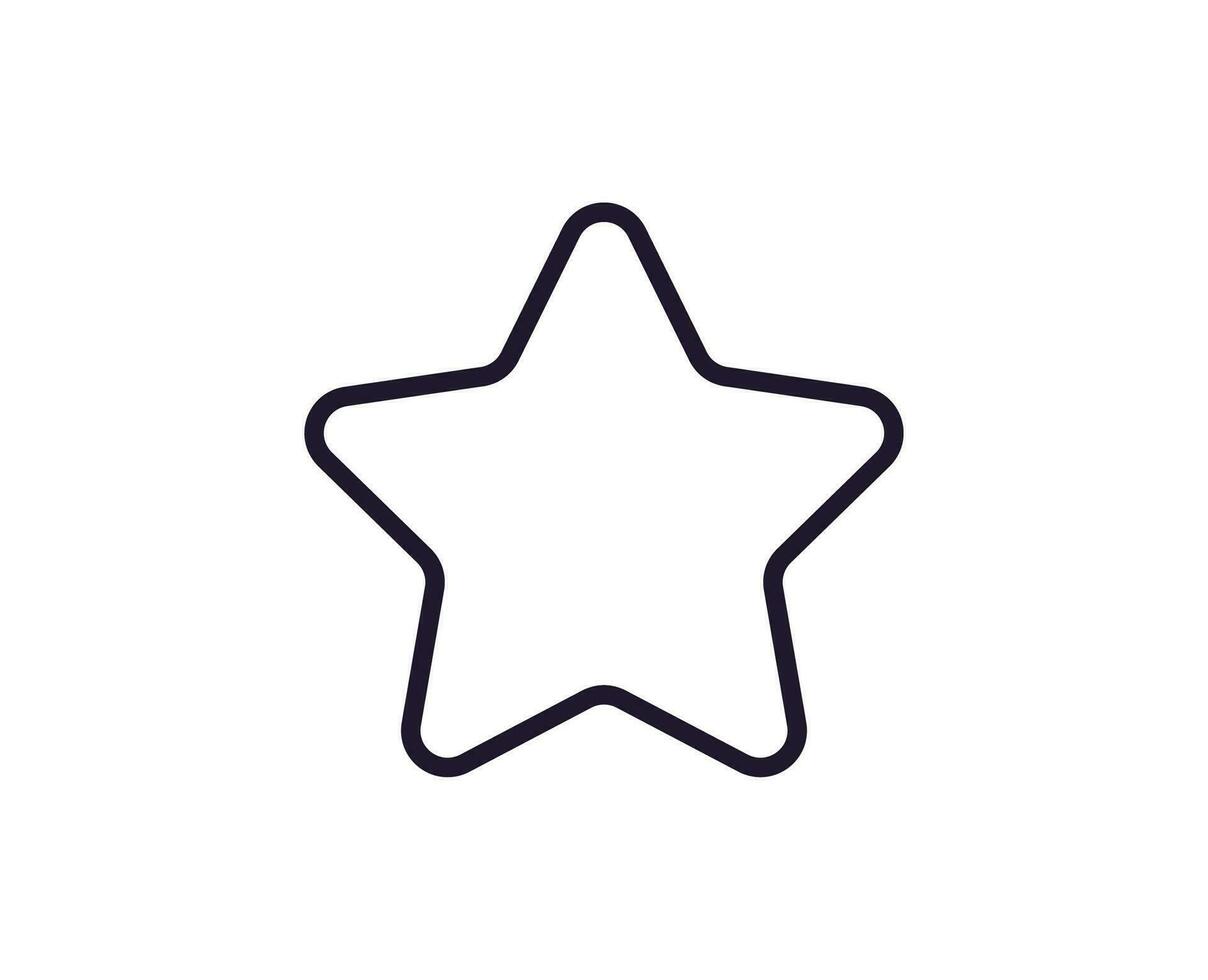 Single line icon of star on isolated white background. High quality editable stroke for mobile apps, web design, websites, online shops etc. vector