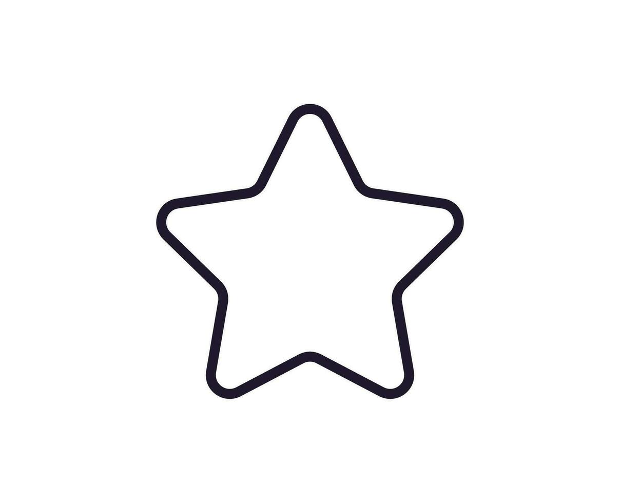 Single line icon of star on isolated white background. High quality editable stroke for mobile apps, web design, websites, online shops etc. vector