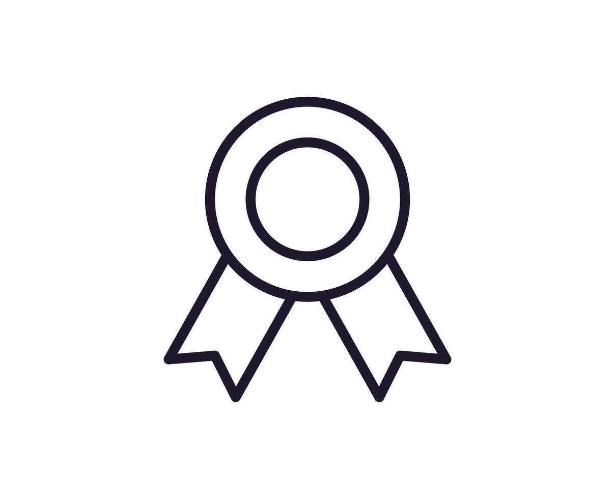 Award line icon on white background vector