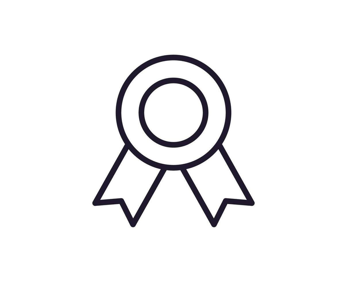 Award line icon on white background vector