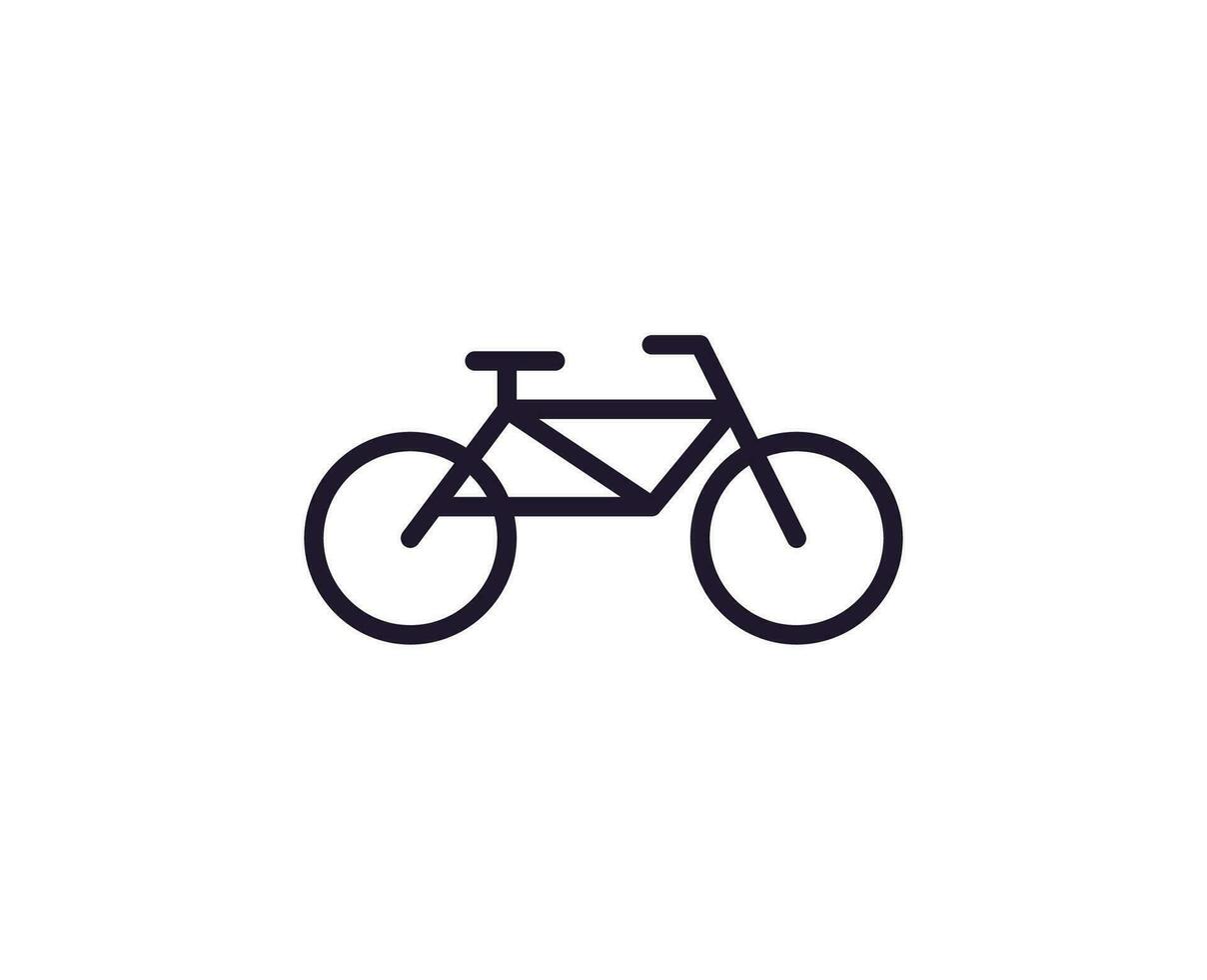 Sport, fitness and weight loss concept. Trendy sign drawn in line style. Perfect for web sites, apps, UI, adverts. Editable stroke. Vector line icon of bicycle